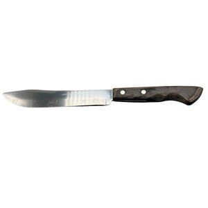 Ekco Flint Stainless Vanadium USA Knife Arrowhead Wooden Handle 7" blade READ